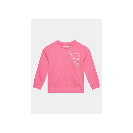 Guess Bluza K4GQ00 KA6R3 Różowy Regular Fit ze sklepu MODIVO w kategorii Bluzy dziewczęce - zdjęcie 169536482