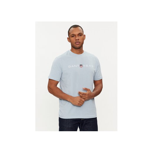Gant T-Shirt Graphic 2003242 Niebieski Regular Fit ze sklepu MODIVO w kategorii T-shirty męskie - zdjęcie 169536501