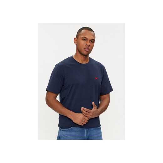 Wrangler T-Shirt Sign Off 112350434 Granatowy Regular Fit ze sklepu MODIVO w kategorii T-shirty męskie - zdjęcie 169536604