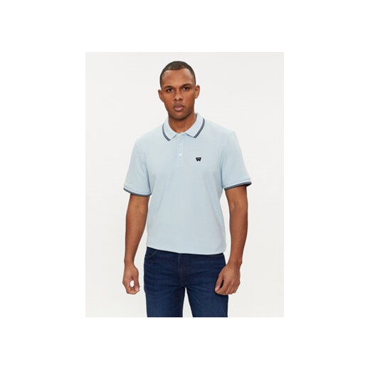 Wrangler Polo 112353030 Niebieski Regular Fit ze sklepu MODIVO w kategorii T-shirty męskie - zdjęcie 169536891