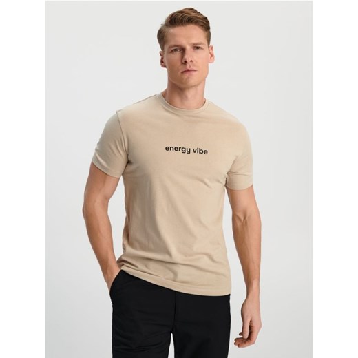Sinsay - Koszulka z nadrukiem - zielony ze sklepu Sinsay w kategorii T-shirty męskie - zdjęcie 169543090