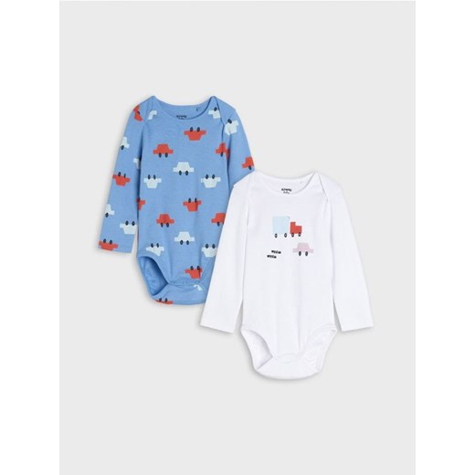 Sinsay - Body 2 pack - niebieski ze sklepu Sinsay w kategorii Body niemowlęce - zdjęcie 169543110