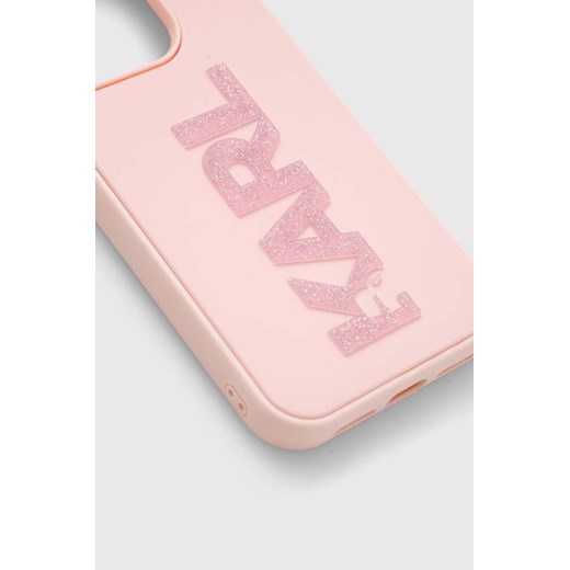 Karl Lagerfeld etui na telefon iPhone 15 Pro 6.1&quot; kolor różowy Karl Lagerfeld ONE ANSWEAR.com