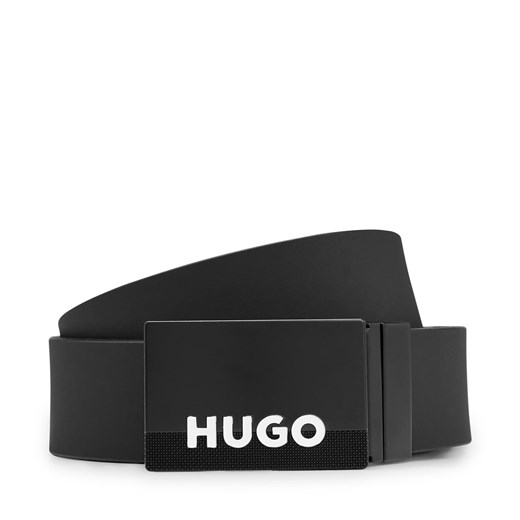 Pasek Męski Hugo Giulian 50516543 Czarny ze sklepu eobuwie.pl w kategorii Paski męskie - zdjęcie 169554631