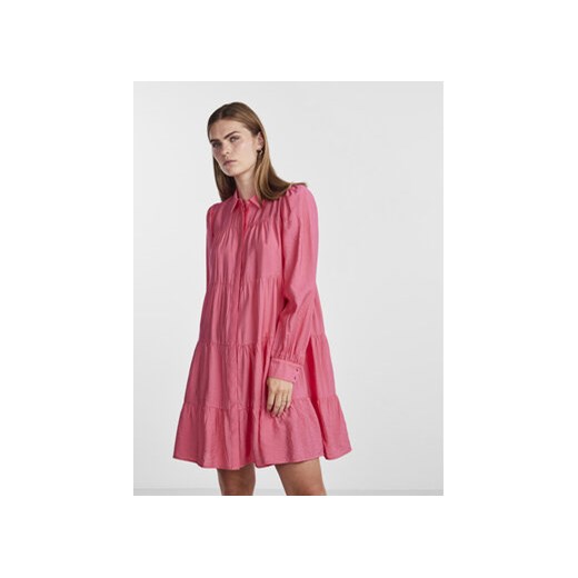 YAS Sukienka koszulowa Pala 26030720 Różowy Loose Fit ze sklepu MODIVO w kategorii Sukienki - zdjęcie 169555094