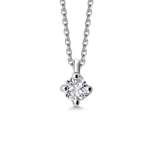 Naszyjnik z białego złota z diamentem - Valentine ze sklepu YES.pl w kategorii Naszyjniki - zdjęcie 169556091
