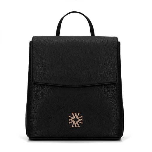 Damski plecak z ekoskóry dwukomorowy czarny ze sklepu WITTCHEN w kategorii Plecaki - zdjęcie 169556303