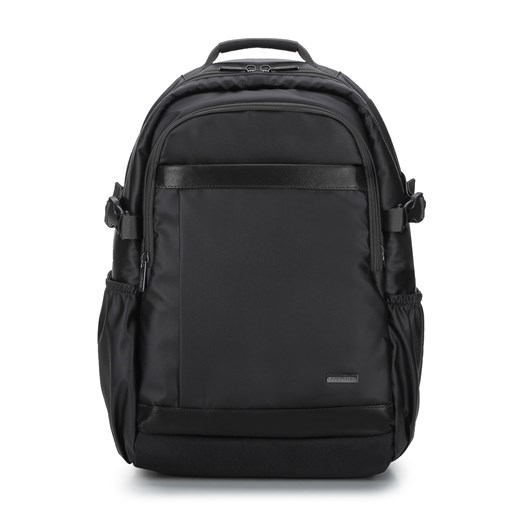 Męski plecak na laptopa 15,6’’ z lamówką z ekoskóry czarny ze sklepu WITTCHEN w kategorii Plecaki - zdjęcie 169556381