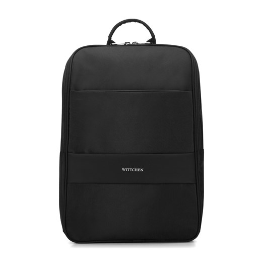 Męski plecak na laptopa 15,6” z zaokrągloną klapą czarny ze sklepu WITTCHEN w kategorii Plecaki - zdjęcie 169556392