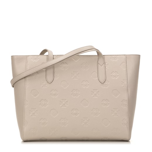 Torebka shopperka ze skóry w monogram beżowa ze sklepu WITTCHEN w kategorii Torby Shopper bag - zdjęcie 169556660