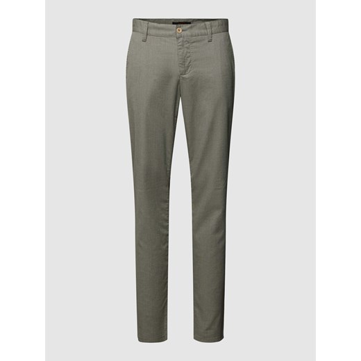 Spodnie o kroju regular fit z fakturowanym wzorem model ‘LOU’ ze sklepu Peek&Cloppenburg  w kategorii Spodnie męskie - zdjęcie 169557591