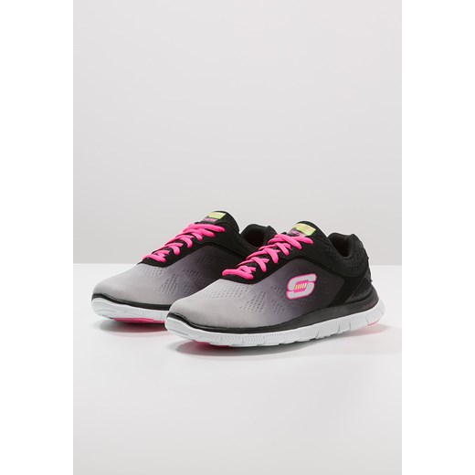 Skechers Sport FLEX APPEAL Tenisówki i Trampki black/light grey zalando  okrągłe