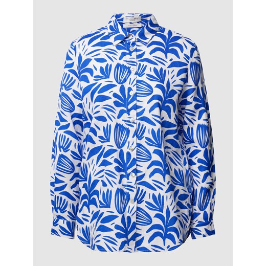Bluzka lniana z kwiatowym nadrukiem na całej powierzchni ze sklepu Peek&Cloppenburg  w kategorii Koszule damskie - zdjęcie 169557864