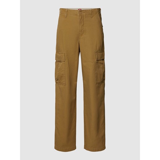 Spodnie cargo o kroju straight fit w jednolitym kolorze ze sklepu Peek&Cloppenburg  w kategorii Spodnie męskie - zdjęcie 169557991