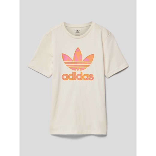 T-shirt z nadrukiem z logo ze sklepu Peek&Cloppenburg  w kategorii T-shirty chłopięce - zdjęcie 169558050
