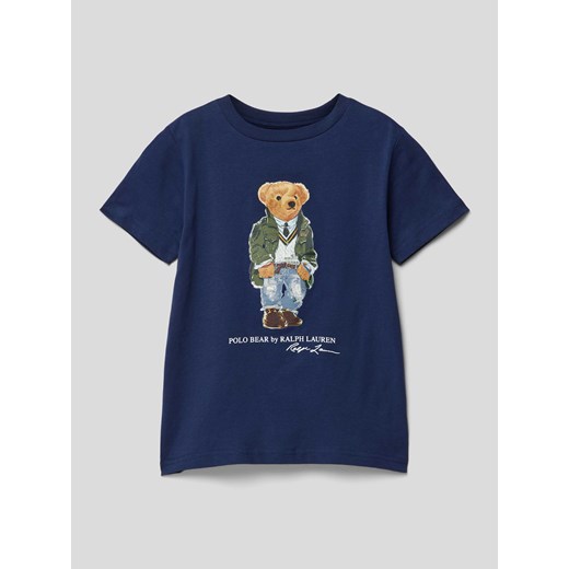 T-shirt z nadrukiem z logo ze sklepu Peek&Cloppenburg  w kategorii T-shirty chłopięce - zdjęcie 169558141