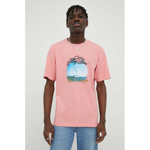 Filling Pieces t-shirt bawełniany kolor różowy ze sklepu PRM w kategorii Bluzki damskie - zdjęcie 169564503