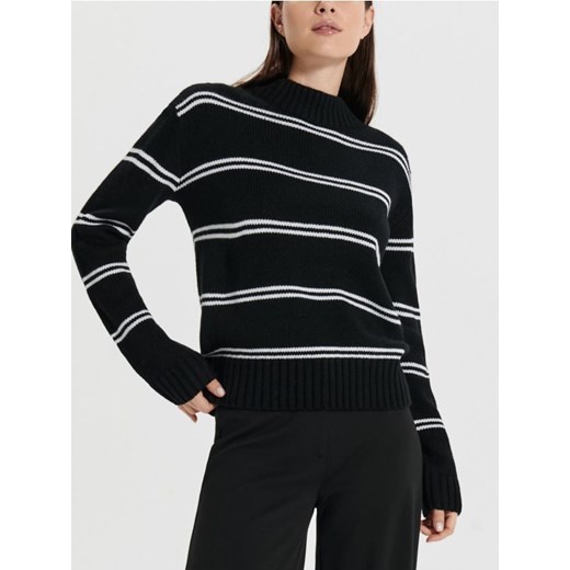 Sinsay - Sweter w paski - czarny ze sklepu Sinsay w kategorii Swetry damskie - zdjęcie 169567274