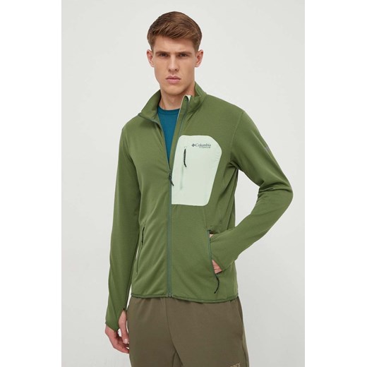 Columbia bluza sportowa Triple Canyon kolor zielony z aplikacją 2072065 ze sklepu ANSWEAR.com w kategorii Bluzy męskie - zdjęcie 169567520