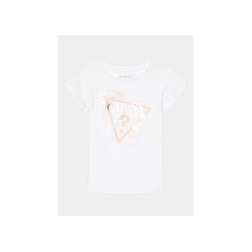 Guess T-Shirt K4GI00 K6YW4 Biały Regular Fit ze sklepu MODIVO w kategorii Bluzki dziewczęce - zdjęcie 169570184