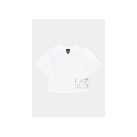 EA7 Emporio Armani T-Shirt 3DFT04 FJLIZ 1100 Biały Regular Fit ze sklepu MODIVO w kategorii T-shirty chłopięce - zdjęcie 169570264
