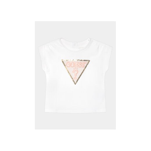 Guess T-Shirt K4GI11 K6YW4 Biały Regular Fit ze sklepu MODIVO w kategorii Bluzki dziewczęce - zdjęcie 169570314