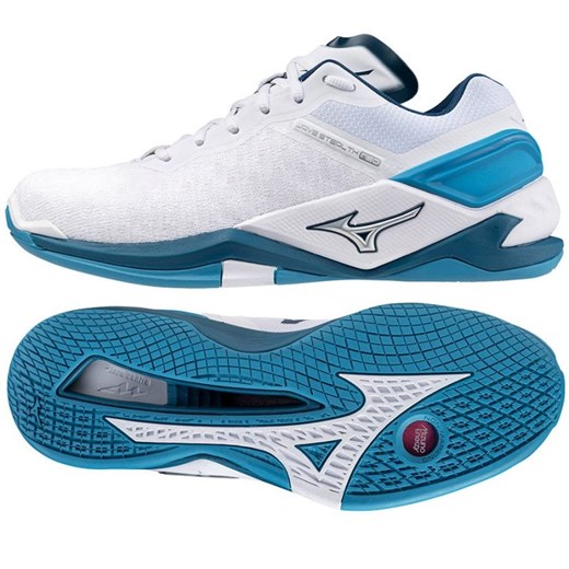 Buty do piłki ręcznej Mizuno Wave Stealth Neo M X1GA200086 białe ze sklepu ButyModne.pl w kategorii Buty sportowe męskie - zdjęcie 169578994