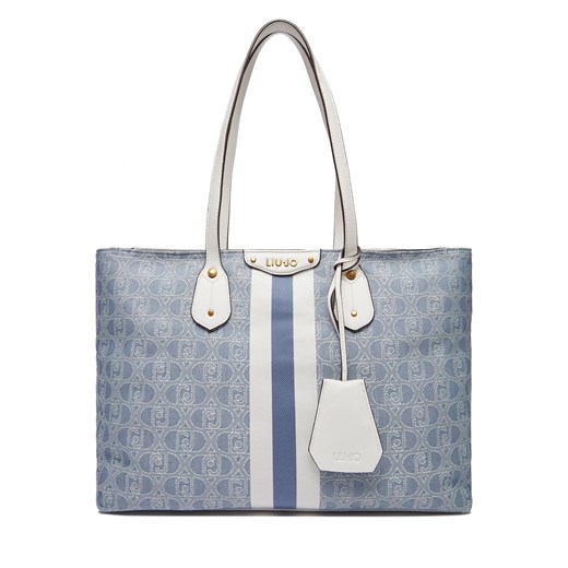 Shopper bag niebieska Liu Jo elegancka matowa duża 
