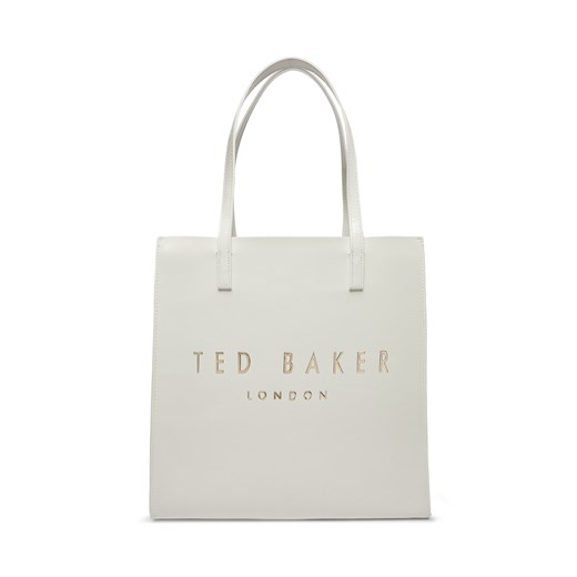 Shopper bag biała Ted Baker na ramię matowa 