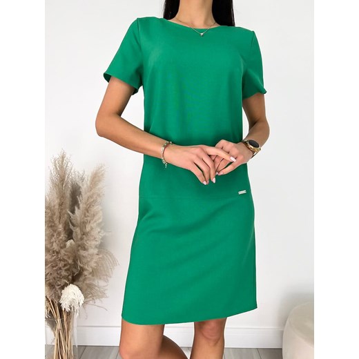 Zielona Klasyczna Sukienka ze sklepu ModnaKiecka.pl w kategorii Sukienki - zdjęcie 169585324