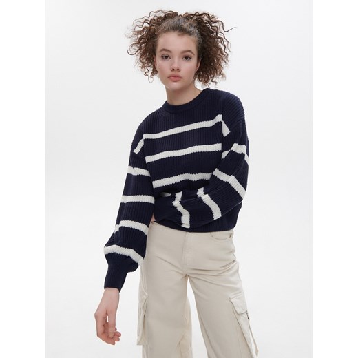 Cropp - Sweter w paski - granatowy Cropp S promocja Cropp