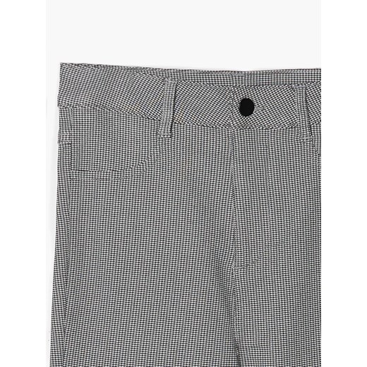 Cropp - Spodnie skinny w drobną kratkę - jasny szary Cropp 40 Cropp