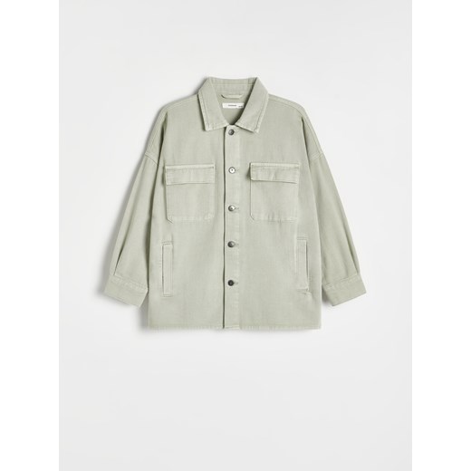 Reserved - Denimowa koszula oversize - zielony ze sklepu Reserved w kategorii Koszule chłopięce - zdjęcie 169589194