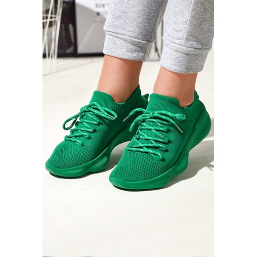 Buty sportowe damskie zielone IVET sznurowane