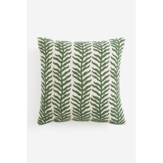 H & M - Wyszywana poszewka na poduszkę - Zielony ze sklepu H&M w kategorii Poszewki na poduszki - zdjęcie 169590424