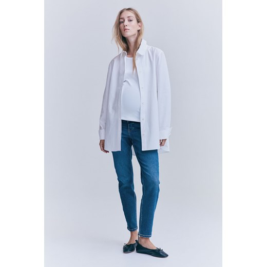 H & M - MAMA Slim Low Ankle Jeans - Niebieski ze sklepu H&M w kategorii Spodnie ciążowe - zdjęcie 169591102