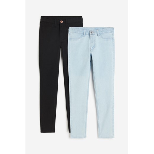 H & M - Dżinsy Skinny Fit 2-pak - Niebieski ze sklepu H&M w kategorii Spodnie dziewczęce - zdjęcie 169591201