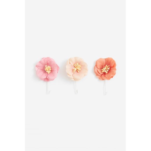 H & M - Kwiatowa ozdoba 3-pak - Różowy ze sklepu H&M w kategorii Dekoracje ścienne - zdjęcie 169591271