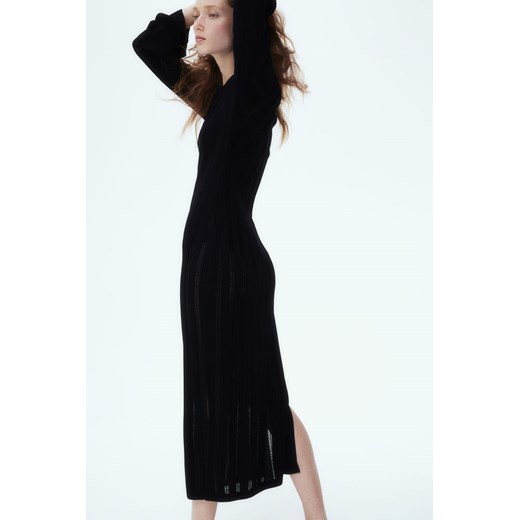 H & M - Dzianinowa sukienka bodycon - Czarny ze sklepu H&M w kategorii Sukienki - zdjęcie 169591284