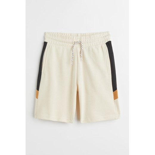 H & M - Wzorzyste szorty dresowe - Beżowy H & M 146 (10-11Y) H&M