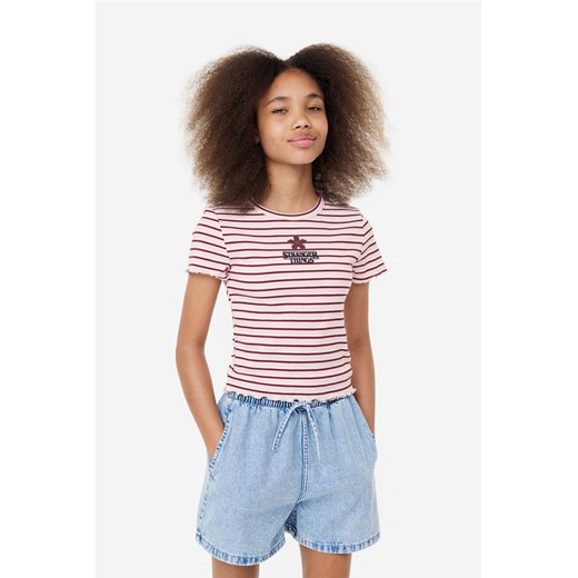 H & M - T-shirt z nadrukiem - Różowy ze sklepu H&M w kategorii Bluzki dziewczęce - zdjęcie 169591602
