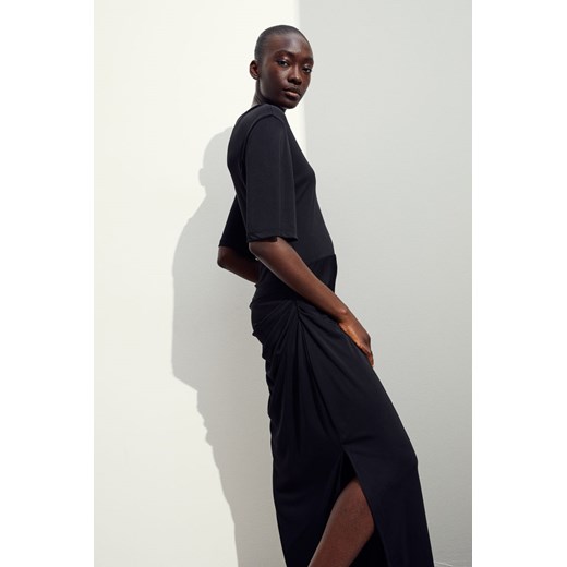 H & M - Drapowana sukienka dżersejowa - Czarny H & M S H&M
