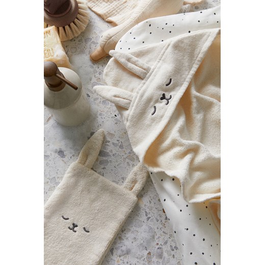 H & M - Ręcznik kąpielowy z kapturem - Biały ze sklepu H&M w kategorii Ręczniki dla dzieci - zdjęcie 169591914