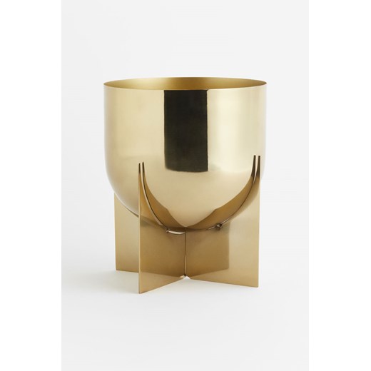 H & M - Stalowa osłona na doniczkę - Złoty ze sklepu H&M w kategorii Doniczki i osłonki - zdjęcie 169592033
