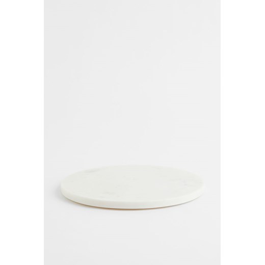 H & M - Okrągła taca z marmuru - Biały ze sklepu H&M w kategorii Tace - zdjęcie 169592132