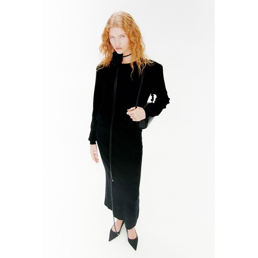 H & M - Spódnica z dzianiny w prążki - Czarny ze sklepu H&M w kategorii Spódnice - zdjęcie 169592420