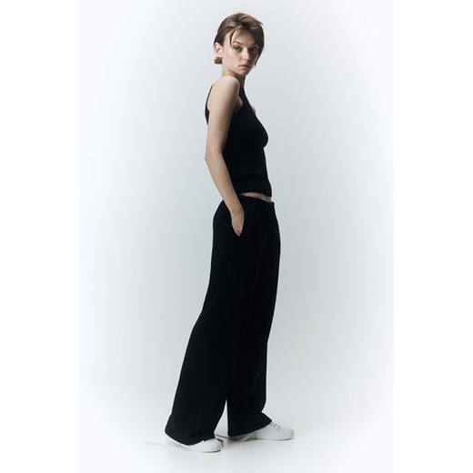 H & M - Szerokie joggersy - Czarny ze sklepu H&M w kategorii Spodnie damskie - zdjęcie 169592422
