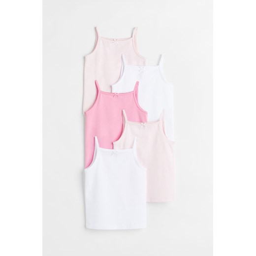 H & M - Dżersejowa koszulka 5-pak - Różowy H & M 98;104 (2-4Y) H&M