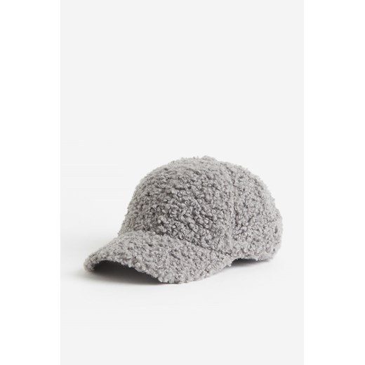 H & M - Pluszowa czapka z daszkiem - Szary H & M M H&M