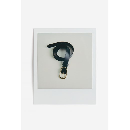 H & M - Skórzany pasek - Czarny ze sklepu H&M w kategorii Paski damskie - zdjęcie 169592830